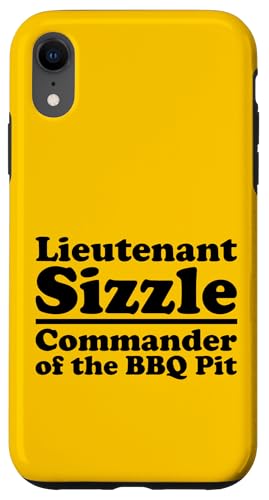 Lieutenant Sizzle, Kommandant des BBQ Pit Grill, Meat Daddy Hülle für iPhone XR von FRESAN Funny Grilling Master Dad BBQ Father's Day