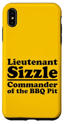 Lieutenant Sizzle, Kommandant des BBQ Pit Grill, Meat Daddy Hülle für iPhone XS Max von FRESAN Funny Grilling Master Dad BBQ Father's Day