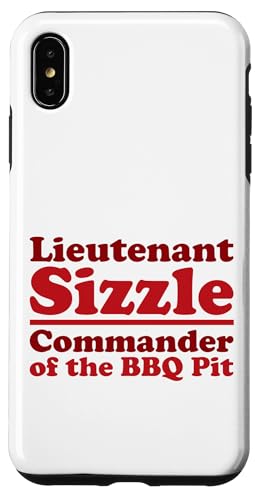 Lieutenant Sizzle, Kommandant des BBQ Pit Grill, Meat Daddy Hülle für iPhone XS Max von FRESAN Funny Grilling Master Dad BBQ Father's Day