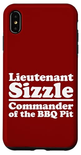 Lieutenant Sizzle, Kommandant des BBQ Pit Grill, Meat Daddy Hülle für iPhone XS Max von FRESAN Funny Grilling Master Dad BBQ Father's Day