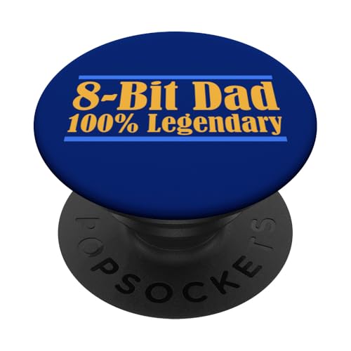 8-Bit Dad 100% Legendary Retro Gaming Videospiel Daddy Nerd PopSockets Klebender PopGrip 8-Bit Dad 100% Legendary Retro Gaming Videospiel Daddy Nerd PopSockets Klebender PopGrip von FRESAN Legendary Player Funny Gamer Father’s Day