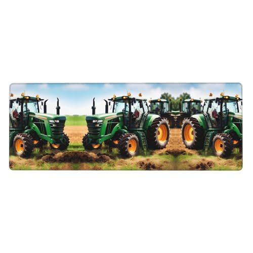 Company Schreibtischunterlage mit Traktor, strapazierfähig, Polyester, 80 cm x 30 cm, Büro-Mauspad, Tastatur-Pad, maschinenwaschbar von FRESQA