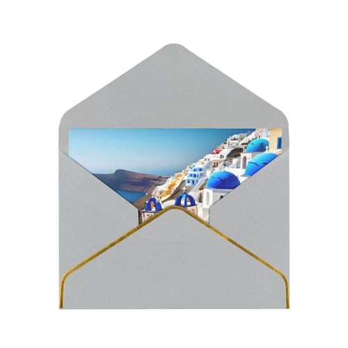 FRESQA Santorini Griechische Insel Meerblick, ideal für Hochzeiten, Freundschaften und Feiertage, hergestellt aus hochwertigem Perlglanzpapier FRESQA Santorini Griechische Insel Meerblick, ideal für Hochzeiten, Freundschaften und Feiertage, hergestellt aus hochwertigem Perlglanzpapier von FRESQA