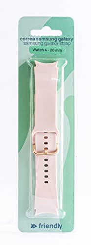 FRIENDLY LICENSE - Smartwatch-Armband - Kompatibel mit Samsung Watch 4 20 mm - Rosa - Hergestellt aus robustem Silikon - für Handgelenke zwischen 14 und 21,5 cm - Verstellbares Zubehör FRIENDLY LICENSE - Smartwatch-Armband - Kompatibel mit Samsung Watch 4 20 mm - Rosa - Hergestellt aus robustem Silikon - für Handgelenke zwischen 14 und 21,5 cm - Verstellbares Zubehör von FRIENDLY LICENSE