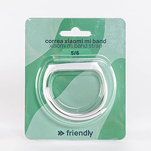Friendly License - Mi Band Armband - Kompatibel mit Xiaomi und Amazfit - Hergestellt aus robustem Silikon - Weiß - Länge verstellbar 14-21,5 cm - Ersatzarmband von FRIENDLY LICENSE
