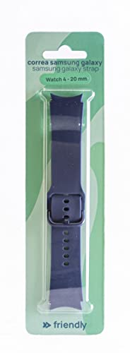 Friendly License - Smartwatch-Armband - Kompatibel mit Samsung Watch 4 20 mm - Farbe Blau - Hergestellt aus robustem Silikon - für Handgelenke zwischen 14 und 20,5 cm - Verstellbares Zubehör von FRIENDLY LICENSE