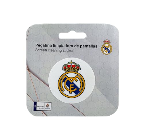 Real Madrid C.F. Aufkleber für den Bildschirm, ideal für elektronische Geräte, Schild-Design, keine Beschädigung der Bildschirmbeschichtung, Aufkleber zum Reinigen des Bildschirms, wiederverwendbar von FRIENDLY LICENSE