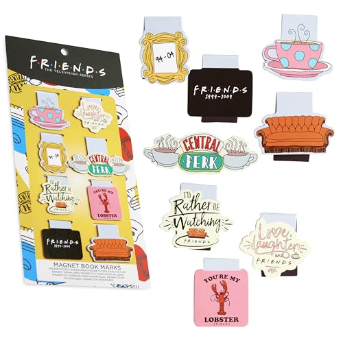 FRIENDS magnetische Lesezeichen Set mit 8 Clips - Geschenke für sie (Multipack, 8 Stück) von FRIENDS