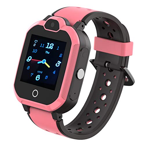 FRITEAPA 4G Wasserdicht Kinder Smartwatch Telefon, Handy Uhr für Kids, mit Anti-verlorener GPS WiFi LBS Ortung Tracker, Videoanruf, Rufen, SOS, Voice Chat, Pedometer, für Mädchen oder Jungen (Rosa) von FRITEAPA