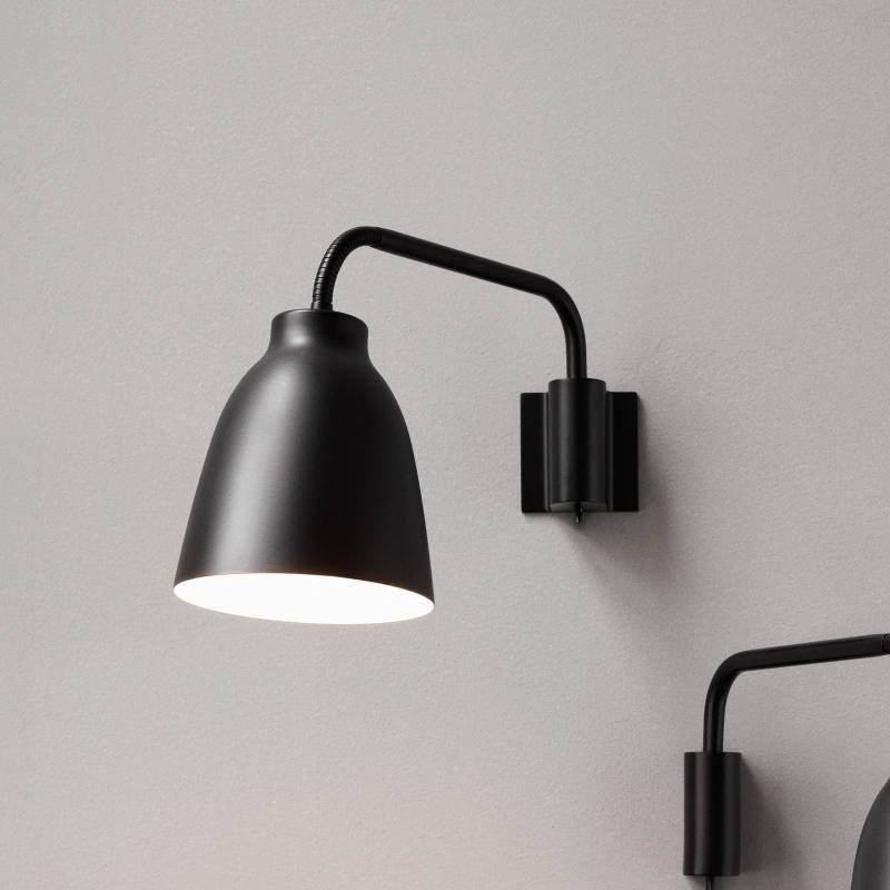 FRITZ HANSEN Caravaggio Wandlampe, schwarz von FRITZ HANSEN