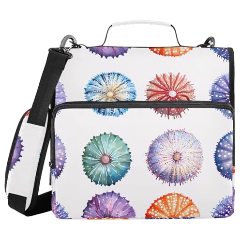 Art Seeigel 3 Ringe 3,8 cm Ordner-Organizer mit Riemen, wasserdicht, tragbar, Portfolio für Mittelschule Art Seeigel 3 Ringe 3,8 cm Ordner-Organizer mit Riemen, wasserdicht, tragbar, Portfolio für Mittelschule von FRODOTGV
