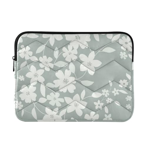 Laptop-Hülle, weiches Futter, Laptop-Reißverschluss, 33 cm (13 Zoll), 35,6 cm (14 Zoll), nahtlos, Blumenmuster, Reise-Laptop-Tasche von FRODOTGV