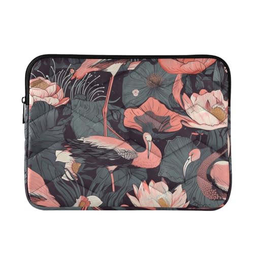 Laptop-Hülle mit Flamingo-Muster, 33-35,6 cm, tragbare Hülle für Laptops, Reisen, Laptop-Tasche, Handtasche für Männer und Frauen, Rosa von FRODOTGV