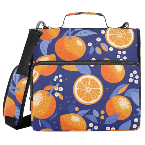 Oranges Ordner-Organizer mit 3 Ringen, 3,8 cm, Reißverschluss, mit Griff, leicht zu transportieren, Dokumenten-Organizer, Tasche für Mittelschule, Dunkelblau Oranges Ordner-Organizer mit 3 Ringen, 3,8 cm, Reißverschluss, mit Griff, leicht zu transportieren, Dokumenten-Organizer, Tasche für Mittelschule, Dunkelblau von FRODOTGV