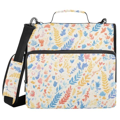 Ordner-Organizer mit Cartoon-Regenbogen-Blumen, 3 Ringe, 3,8 cm, mit Griff, Laege-Kapazität, Dokumenten-Organizer, Tasche für Schule/Büro Ordner-Organizer mit Cartoon-Regenbogen-Blumen, 3 Ringe, 3,8 cm, mit Griff, Laege-Kapazität, Dokumenten-Organizer, Tasche für Schule/Büro von FRODOTGV