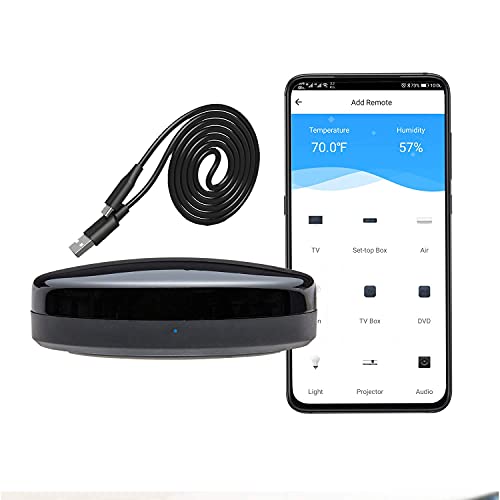 Smart IR-Fernbedienung, WiFi + IR-Steuerungs-Hub für Smart Home, kompatibel mit Alexa, eine für alle infrarotgesteuerten Heimgeräte TV, STB, Klimaanlage, DVD Smart IR-Fernbedienung, WiFi + IR-Steuerungs-Hub für Smart Home, kompatibel mit Alexa, eine für alle infrarotgesteuerten Heimgeräte TV, STB, Klimaanlage, DVD von FROGBRO