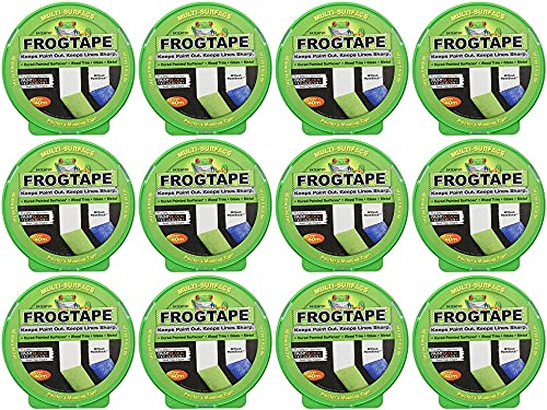 Frog Tape 142476.12 Abdeckband für verschiedene Oberflächen, 48 mm x 41,1 m, Grün, 12 Stück von FROGTAPE