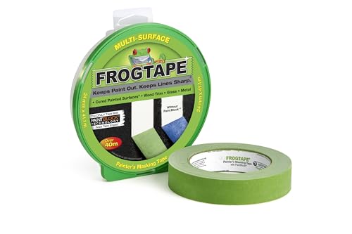 Frog Tape Maler-Kreppband, 24 mm x 41,1 m, zum Aufhängen, für scharfe Linien und kein Auslaufen von Farben grün von FROGTAPE