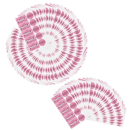 100 Stück zerbrechliche Aufkleber, Warnaufkleber, 5,1 cm, 7,6 x 5,1 cm, nicht zerdrücken, verbiegen oder falten, Etikett für Verpackungen 100 Stück zerbrechliche Aufkleber, Warnaufkleber, 5,1 cm, 7,6 x 5,1 cm, nicht zerdrücken, verbiegen oder falten, Etikett für Verpackungen von FROMCEO