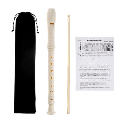C-Key-Sopran-Blockflöte, 6 Löcher, 8 Löcher, Sopran-Blockflöte, mit Reinigungsstab, deutsche Kinder-Musikflöte, Instrument, Sopranblockflöte C-Key-Sopran-Blockflöte, 6 Löcher, 8 Löcher, Sopran-Blockflöte, mit Reinigungsstab, deutsche Kinder-Musikflöte, Instrument, Sopranblockflöte von FROMCEO
