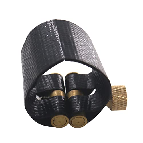 Einzelschraubenverstellung, PU-Leder, Altsaxophon-Verschlussclip, kompakte Saxophon-Blattschraube für Altsaxophon-Mundstück Einzelschraubenverstellung, PU-Leder, Altsaxophon-Verschlussclip, kompakte Saxophon-Blattschraube für Altsaxophon-Mundstück von FROMCEO