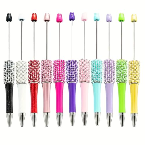 FROMCEO 11 x Strass-Stift, glattes Schreiben, Perlenstift, Perlenstift, Kugelschreiber, Neuheit, Schreibwarenbedarf von FROMCEO