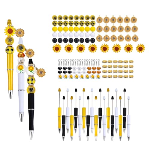 FROMCEO 152-teiliges Kugelschreiber-Set zum Basteln mit Perlen-Kugelschreiber, Perlen, Karabinerverschlüssen, Schlüsselanhänger, Blumenanhänger FROMCEO 152-teiliges Kugelschreiber-Set zum Basteln mit Perlen-Kugelschreiber, Perlen, Karabinerverschlüssen, Schlüsselanhänger, Blumenanhänger von FROMCEO