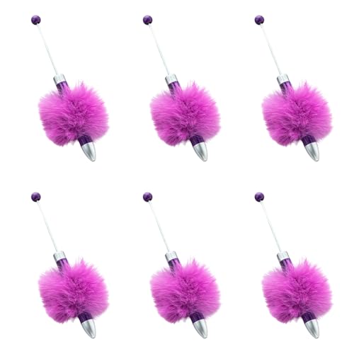 FROMCEO 6 x Perlen-Kugelschreiber, Plüsch-Kugelschreiber, mehrfarbig, einziehbarer Kugelschreiber, schreibt reibungslos FROMCEO 6 x Perlen-Kugelschreiber, Plüsch-Kugelschreiber, mehrfarbig, einziehbarer Kugelschreiber, schreibt reibungslos von FROMCEO