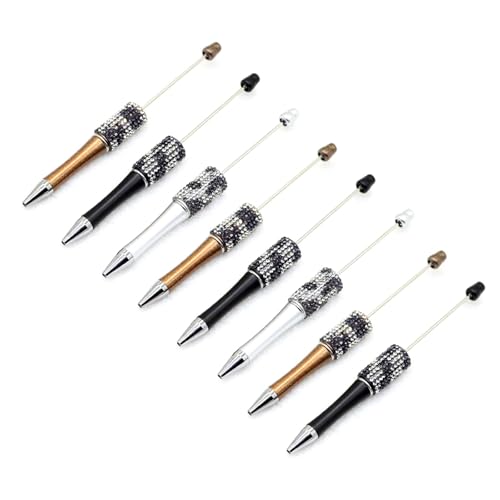 FROMCEO Perlenkugelschreiber, einziehbarer Kugelschreiber, Büro, Signierstift, 1,0 mm Spitze, glatt zu schreiben, für Studenten, Erwachsene, 8 Stück von FROMCEO
