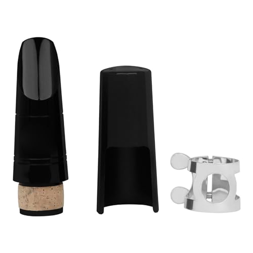 Klarinetten-Mundstück-Set mit Blattschraube und Kappen, Ersatz-Mundstück für Klarinette, Saxophon, für Anfänger Klarinetten-Mundstück-Set mit Blattschraube und Kappen, Ersatz-Mundstück für Klarinette, Saxophon, für Anfänger von FROMCEO