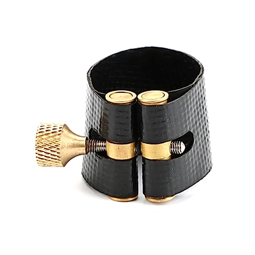 Leder-Saxophon-Verschluss-Clip für Altsopran-Saxophon-Blattschrauben für Saxophon, Klarinette, Bakelit-Mundstück Leder-Saxophon-Verschluss-Clip für Altsopran-Saxophon-Blattschrauben für Saxophon, Klarinette, Bakelit-Mundstück von FROMCEO