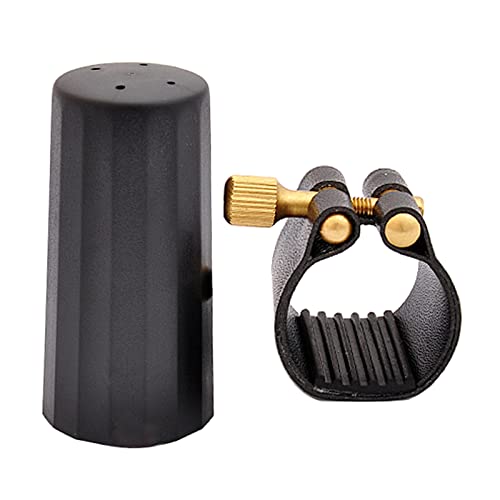 Saxophon-Mundstück mit Leder-Ligatur-Clip, Ersatz für Altsaxophon Saxophon-Mundstück mit Leder-Ligatur-Clip, Ersatz für Altsaxophon von FROMCEO