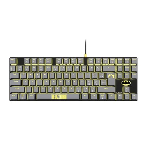 FRTEC - Batman Mechanische Tastatur mit Anti-Roll-Kabel, QWERTY, TKL Blauer Schalter, offizielle DC-Kollektion, kompatibler PC, Mac, PS5, Switch, Xbox Series X/S FRTEC - Batman Mechanische Tastatur mit Anti-Roll-Kabel, QWERTY, TKL Blauer Schalter, offizielle DC-Kollektion, kompatibler PC, Mac, PS5, Switch, Xbox Series X/S von FRTEC
