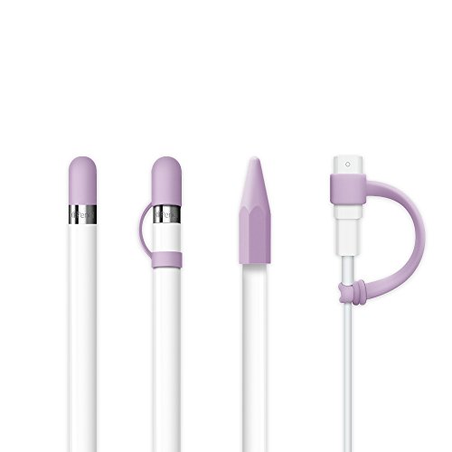 FRTMA [4-Pack] Apple Pencil Kappe/Apple Pencil Spitze Kappe/Kabel Adapterhalter/Apple Pencil Kappenhalter für iPad Pro Bleistift, Lavendel von FRTMA