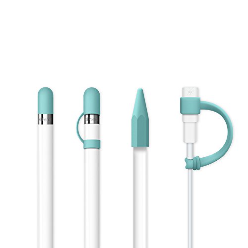 FRTMA [4-Pack] Pencil Kappe/Pencil Spitze Kappe/Kabel Adapterhalter/Pencil Kappenhalter für iPad Pro Bleistift, EIS Meer Blau von FRTMA