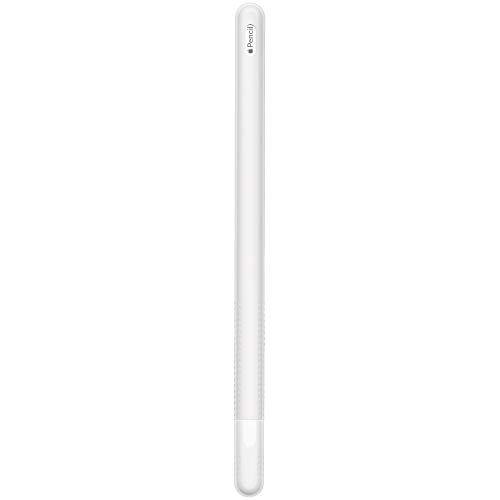 FRTMA für Apple Pencil (2.Generation), Volle Abdeckung Halter Silikon rutschfeste Hülse + Spitzenabdeckung(2 Stck) Kit von Zubehör für iPad Pro 12,9” (3. Generation) & iPad Pro 11”, Transparentgrau von FRTMA