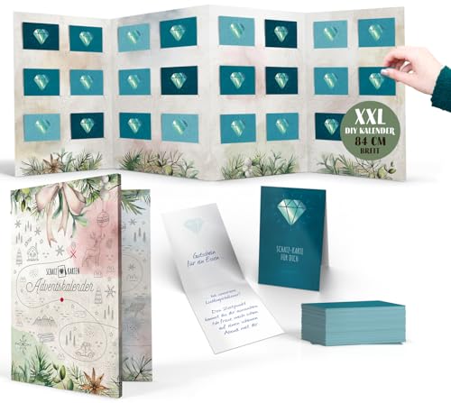 DIY Adventskalender 2024, Personalisierbare Karten für liebevolle Botschaften, Edition Kreativität, Komplettset, Ausfüllen & Verschenken, Wiederverwendbar von FRUITPRINTS