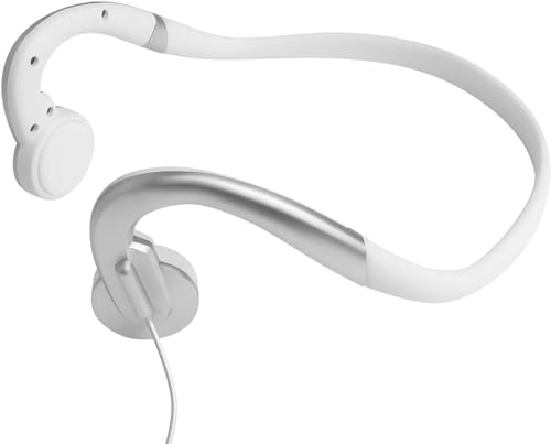 FSC Kabelgebundene Knochenleitungs-Kopfhörer mit Mikrofon, Freisprecheinrichtung, ganztägiger Komfort, offenes Ohr-Design, bis zu 6 Stunden Sprechzeit (muss aufgeladen werden), 4-polig φ 3,5 mm, 2,1 m von FSC