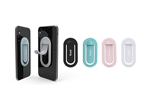 fscool Europe 4in1 Smartphone KFZ Lüftung Halterung, Fingerhalter, Handy Ständer und Selfihalterung, selbstklebend und aus Silikon, PATENTIERT ClickBent von FSCOOL