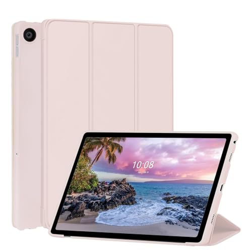 FSCOVER Hülle für Lenovo M10 Plus 3rd Gen 10.6 Zoll, Dreifach Stand Weich Schlank TPU Zurück Shell Tablette Cover, Automatisches Aufwachen/Schlafen, Pink von FSCOVER