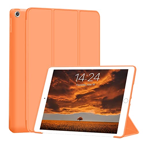 FSCOVER Hülle für iPad 9. Generation/8. Generation/7.Generation, weiche TPU Schutzhülle für iPad 10,2 Zoll 2021/2020/2019，Auto Schlafen Wachen (Orange) von FSCOVER