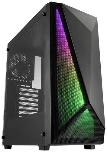 FSP Fortron CMT195A Midi-Tower PC-Gehäuse Schwarz 3 Vorinstallierte LED Lüfter, 1 vorinstallierter von FSP Fortron