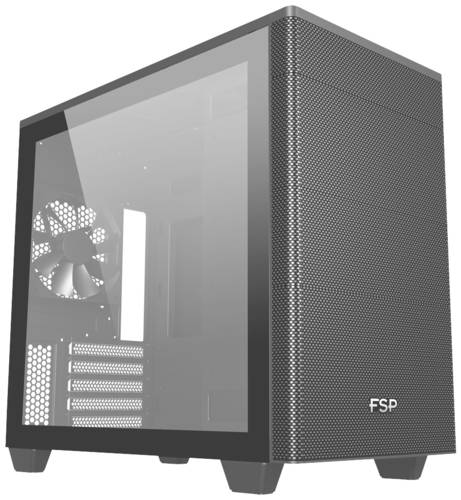 FSP Fortron CST360B/W Midi-Tower PC-Gehäuse Schwarz 2 vorinstallierte Lüfter von FSP Fortron