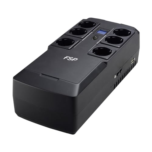 FSP PPF3602301 Fortron Nano Fit 600 USV 600VA/360W, 220-240V/50-60HZ, Offline, 1x12V 4.5AH, 6xSCHUKO Schwarz von FSP