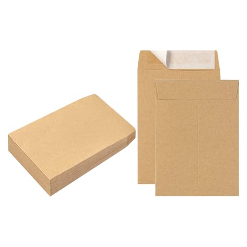 Kleine Papier-Umschläge, Münzhalter, Umschläge, selbstklebend, Kraftpapier, für Garten, Samen, Aufbewahrungspakete, selbstklebende Geschenkkarten-Umschläge für Büro, Zuhause, 100 Stück Kleine Papier-Umschläge, Münzhalter, Umschläge, selbstklebend, Kraftpapier, für Garten, Samen, Aufbewahrungspakete, selbstklebende Geschenkkarten-Umschläge für Büro, Zuhause, 100 Stück von FSSTUD