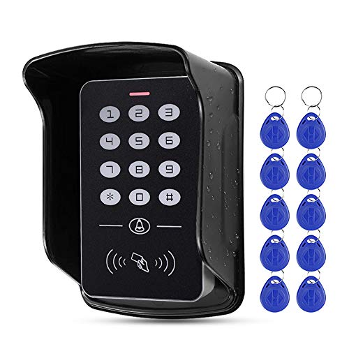 FST 125 kHz RFID Tastatur Zutrittskontrolle, wasserdichte Abdeckung für den Außenbereich + 10 Stück EM4100 Schlüsselanhänger für Zuhause FST 125 kHz RFID Tastatur Zutrittskontrolle, wasserdichte Abdeckung für den Außenbereich + 10 Stück EM4100 Schlüsselanhänger für Zuhause von FSTW