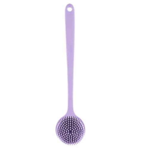 1 stück Bad Weiche Rückenbürste Bad Dusche Schwamm Schrubberbürste Mit Griff Peeling Peeling Massagegerät Badzubehör(Purple) von FSorce