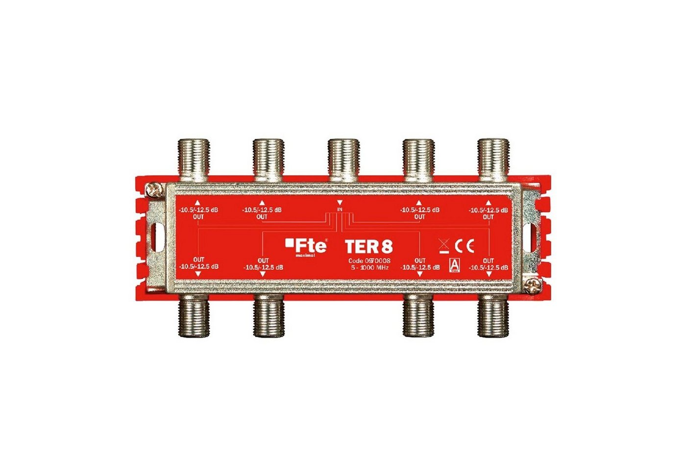 FTE Maximal SAT-Verteiler TER 8 terrestrischer Verteiler 8-Ausgänge 5-1000 MHz von FTE Maximal