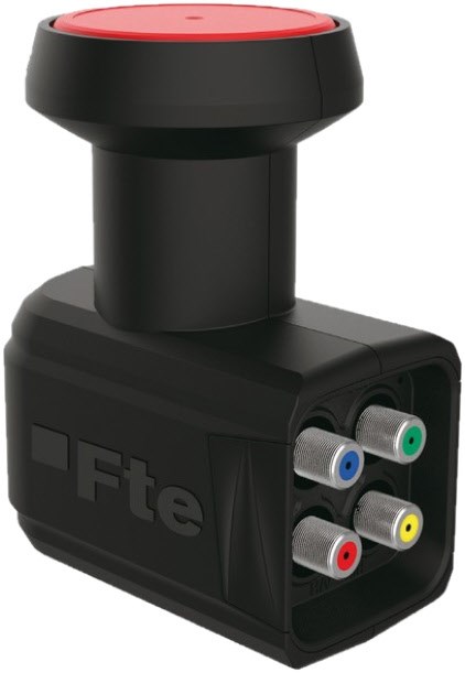 eXcellento Black Quattro LNB schwarz/rot von FTEmaximal