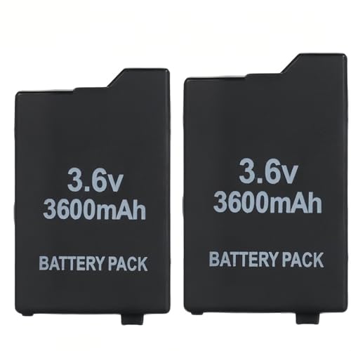 3600 mAh Konsolen-Gamepad, wiederaufladbarer Lithium-Akku, 3,6 V. Kompatibel mit Sony PSP2000 3000(2PCS) von FTGADRYF
